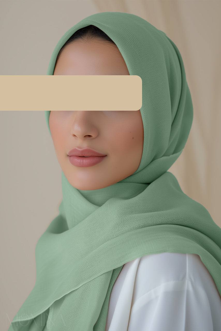 Luxury Modal Hijab - Tea Green - Momina Hijabs & Modestwear™