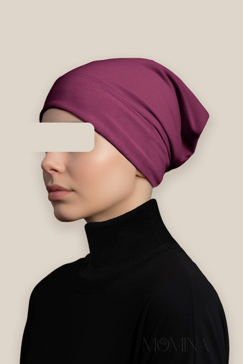 Matching Premium Jersey Hijab & Undercap Set - Mahogany - Momina Hijabs