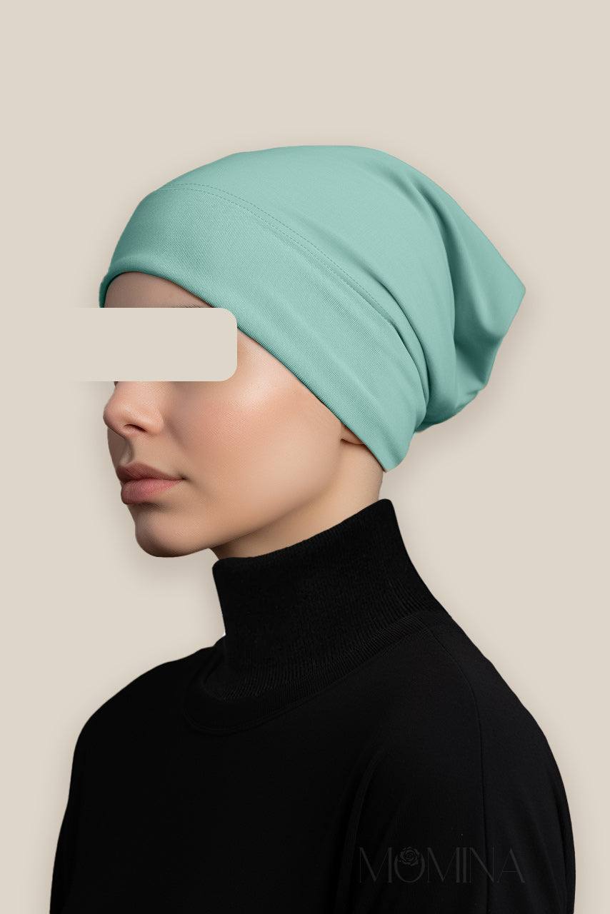 Matching Premium Jersey Hijab & Undercap Set - Pale Mint - Momina Hijabs