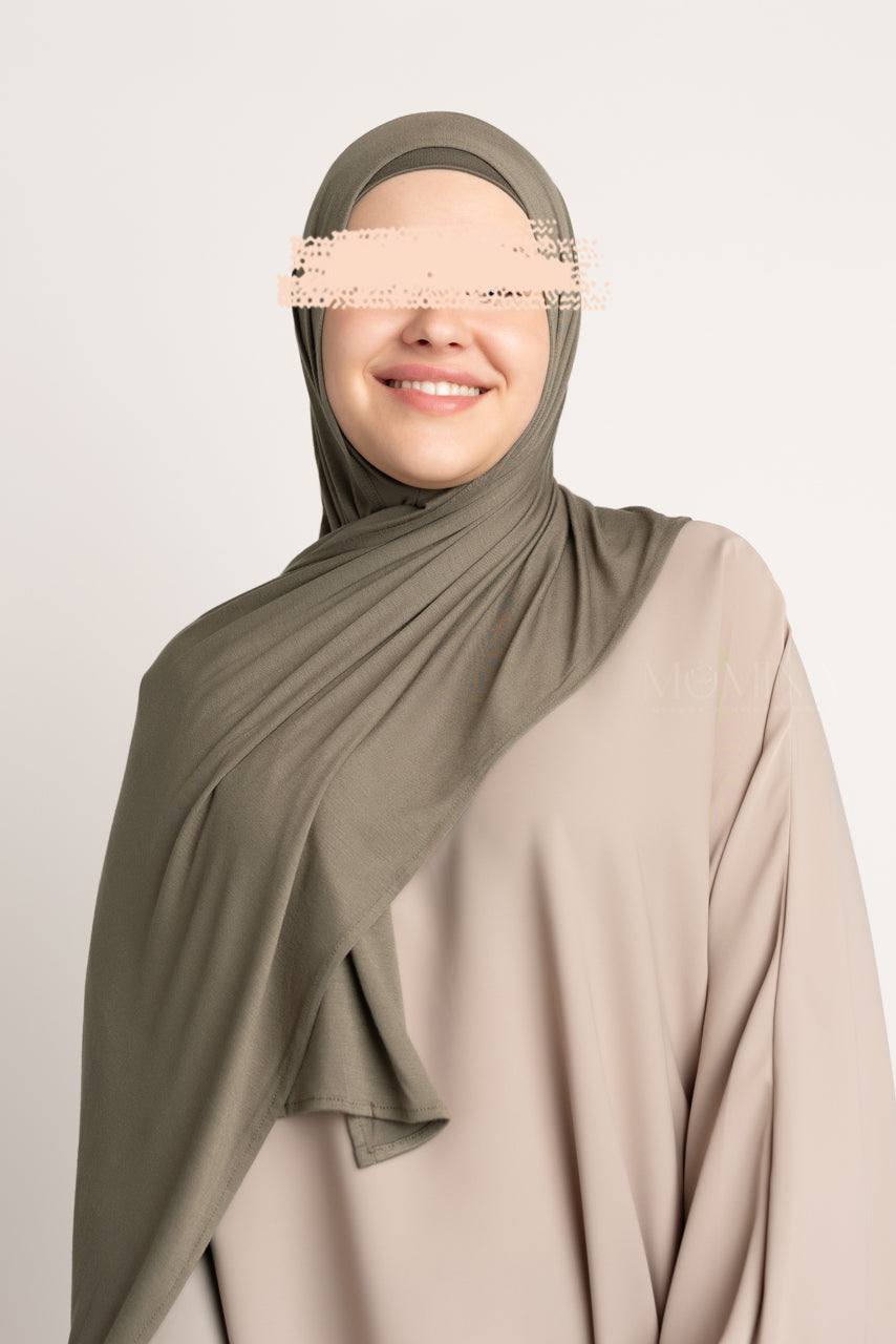 Matching Premium Jersey Hijab & Undercap Set - Pigeon - Momina Hijabs & Modestwear