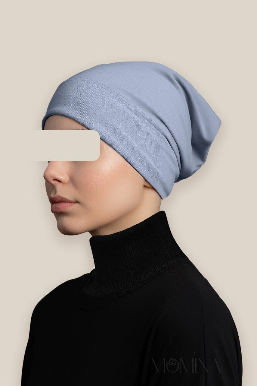 Matching Premium Jersey Hijab & Undercap Set - Sky Blue - Momina Hijabs