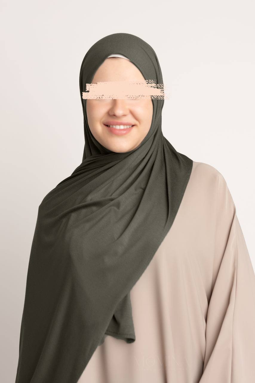 Premium Jersey Hijab - Gun Metal - Momina Hijabs & Modestwear