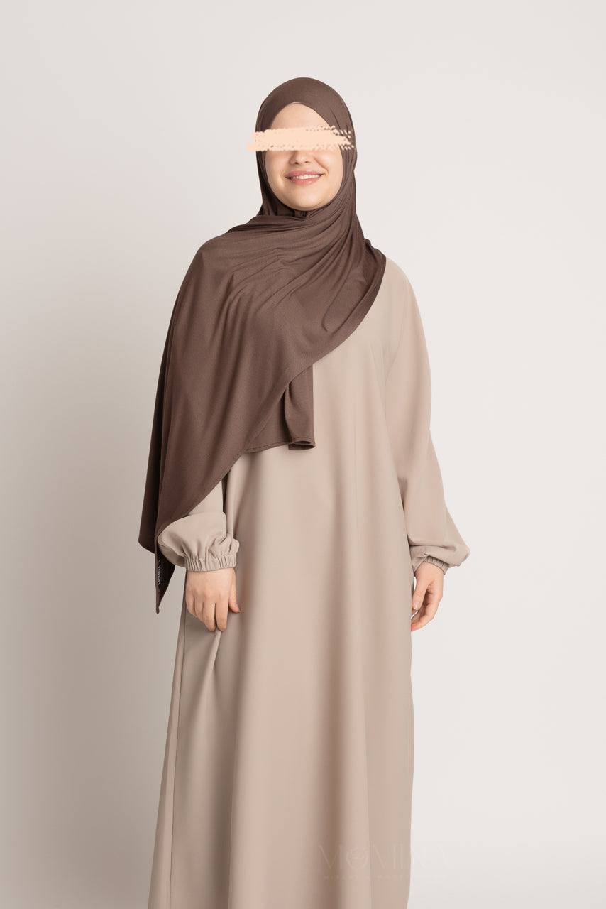 Premium Jersey Hijab - Suede Brown - Momina Hijabs & Modestwear