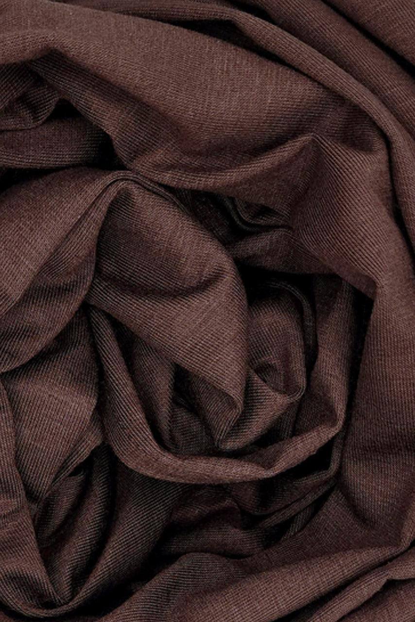 Brown - Premium Maxi Jersey Hijab - Brown - Fabric