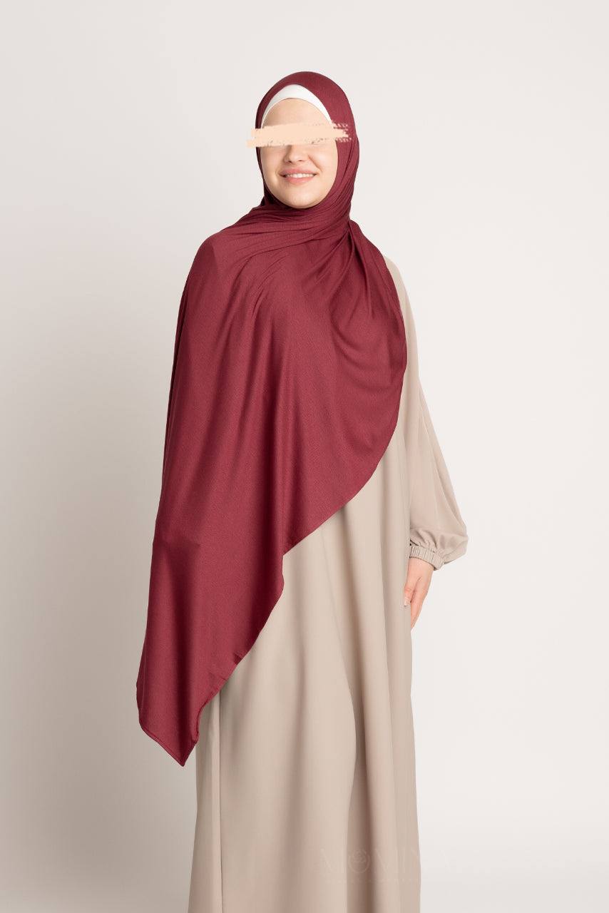 Premium Maxi Jersey Hijab - Cherry - Momina Hijabs & Modestwear