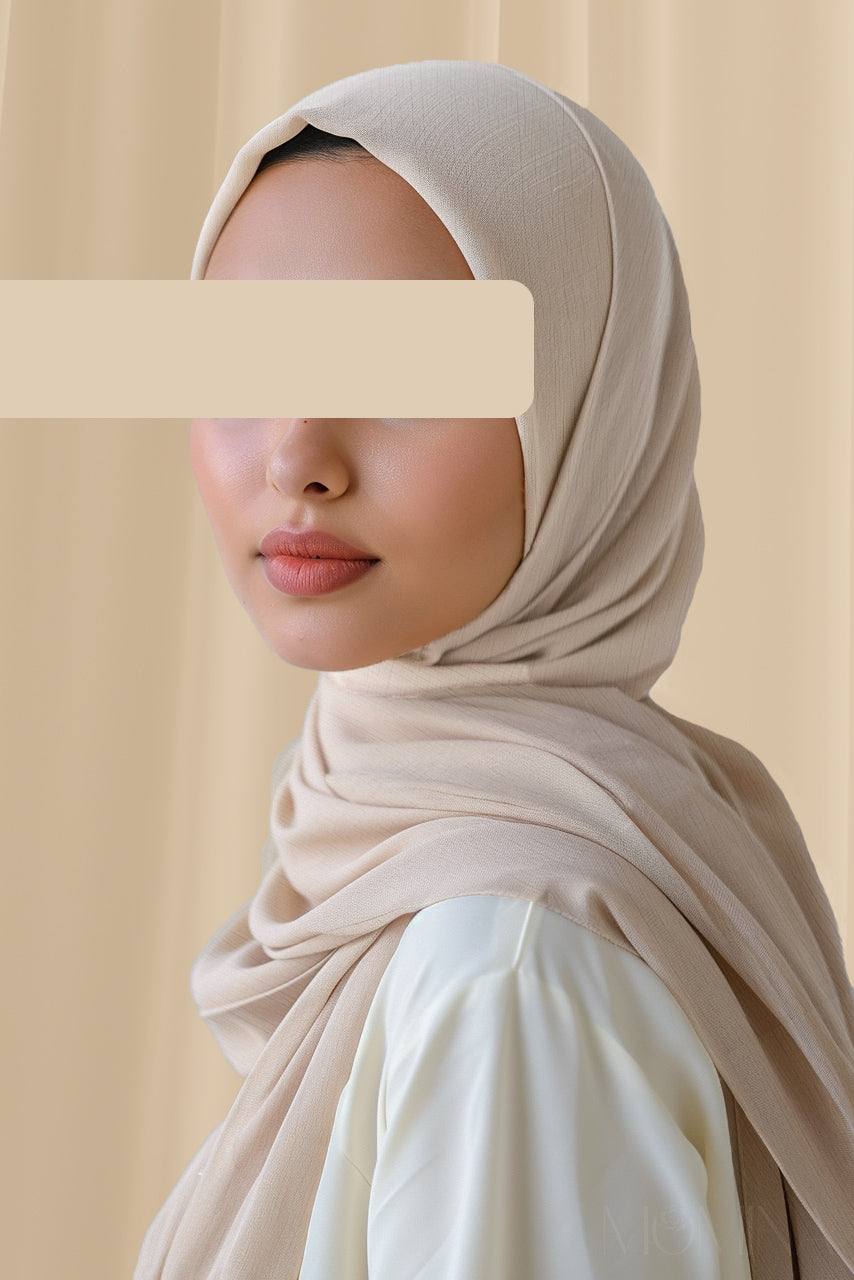 Premium Rayon Hijab - Parchment - Momina Hijabs & Modestwear™