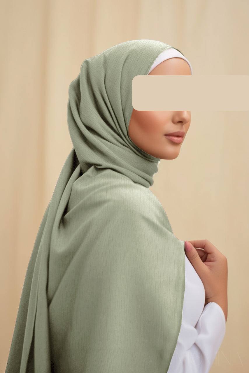 Premium Rayon Hijab - Sage Green - Momina Hijabs & Modestwear™