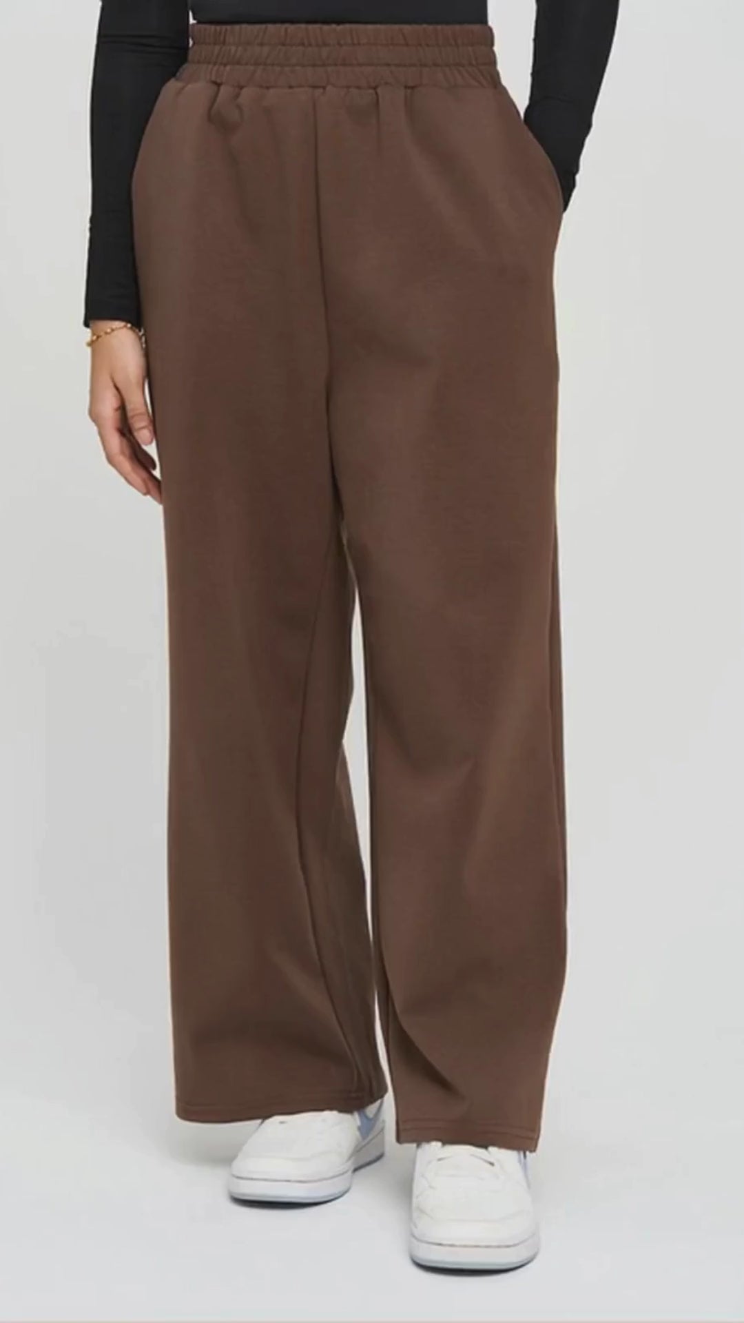 Raha Wide Leg Pants in Java Bean by Momina Hijabs