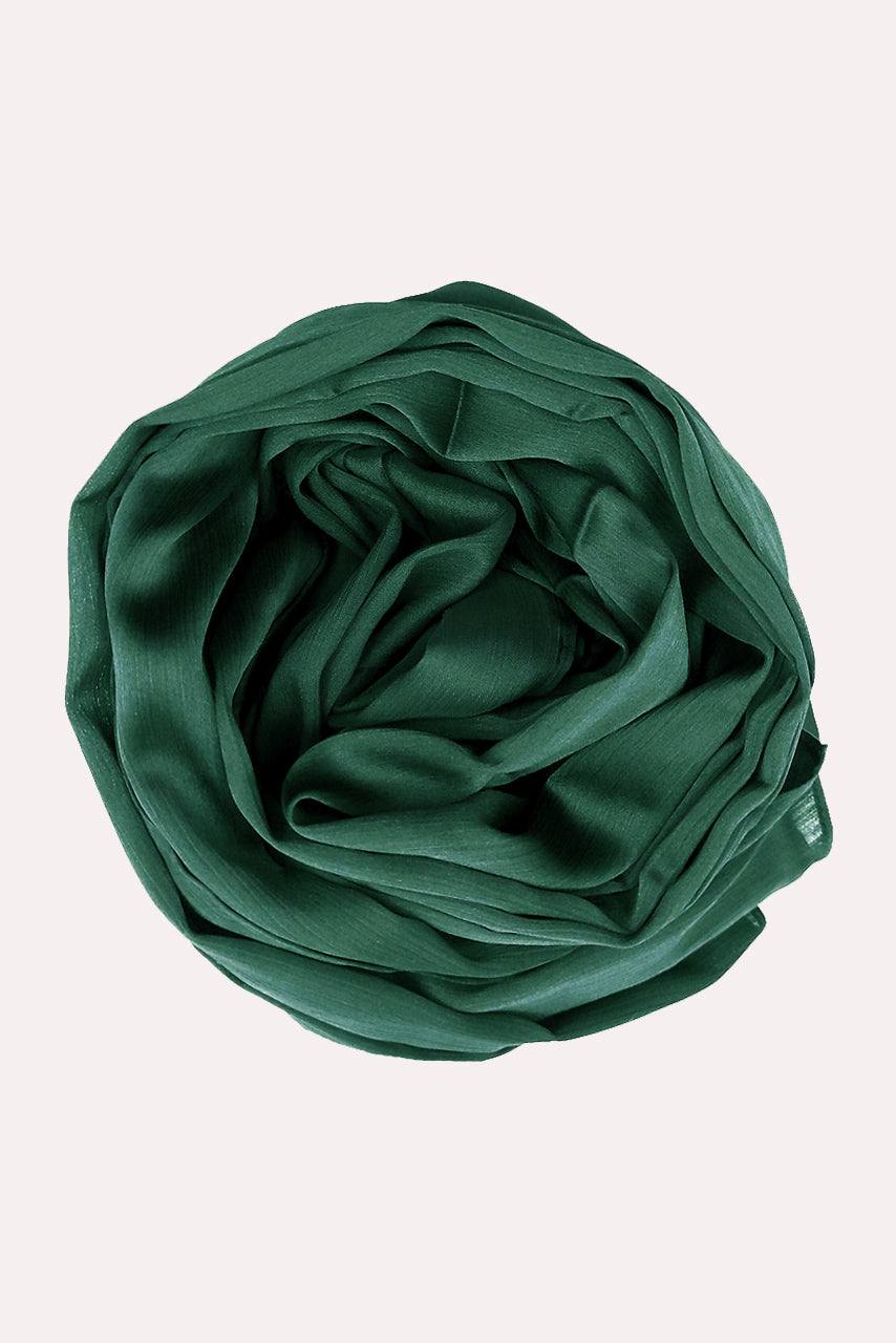 Silk Satin Crinkle Hijab - Jade - Momina Modestwear