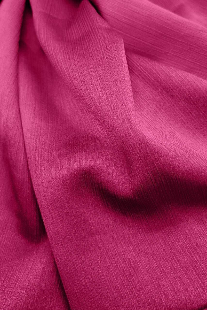 Silk Satin Crinkle Hijab - Nova Pink - Momina Hijabs