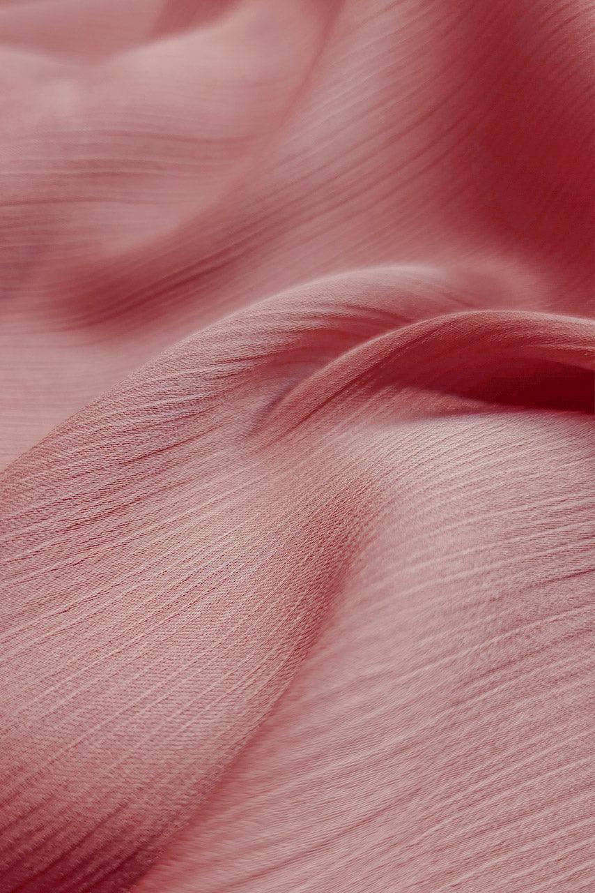 Silk Satin Crinkle Hijab - Pink Opal - Momina Modestwear