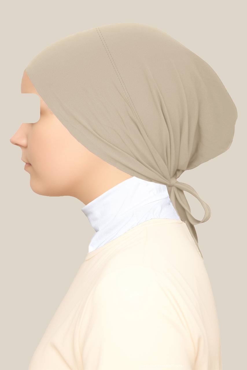 Neutral Tieback Hijab Undercap by Momina Hijabs