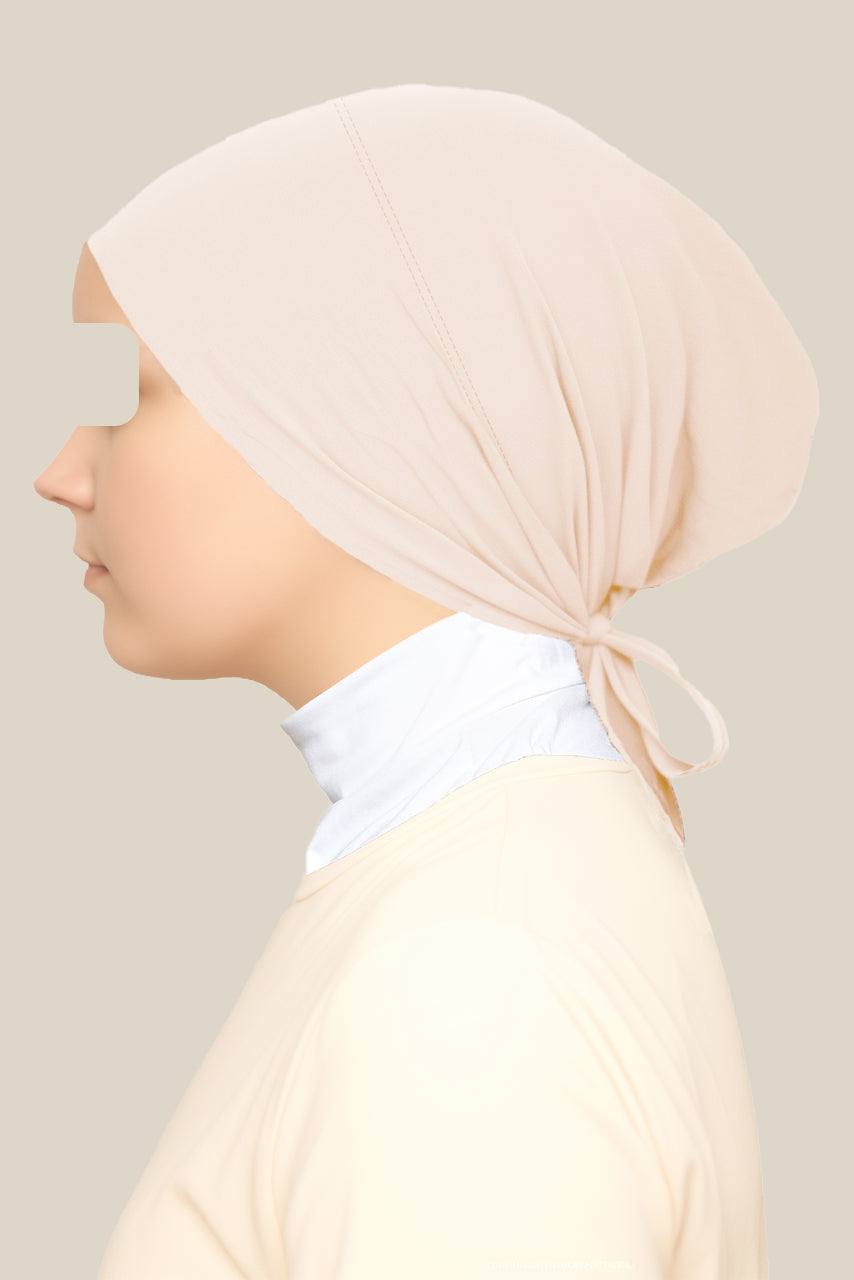 Light Pink Tieback Hijab Undercap by Momina Hijabs